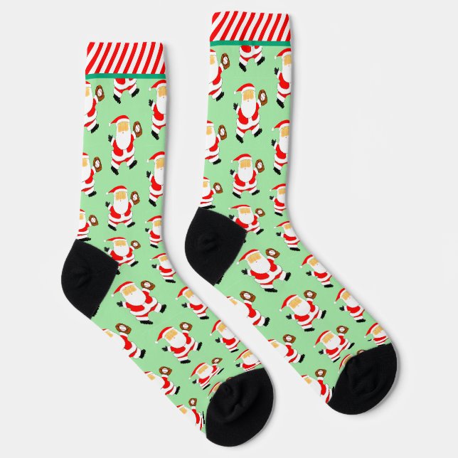 Baseball Weihnachtsfeiertag Socken (Rechts)