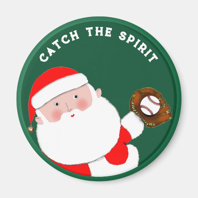 Baseball Weihnachtsfeiertage Magnet (Vorne)