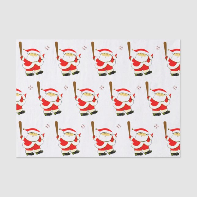 Baseball Weihnachtsgeschenk Seidenpapier (Vorderseite)