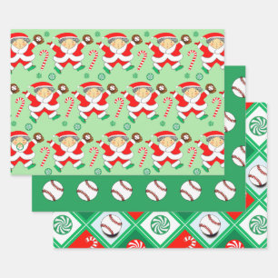 Baseball Weihnachtsgeschenk Wrapping Paper Geschenkpapier Set