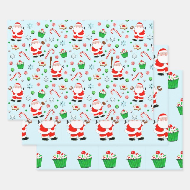 Baseball Weihnachtsgeschenke Geschenkpapier Set (Set)