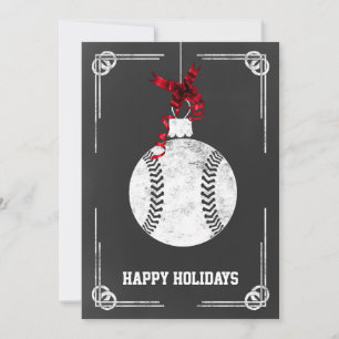 Baseball-Weihnachtsgrußkarte Feiertagskarte