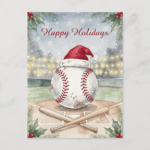Baseball-Weihnachtsgrußkarte Feiertagspostkarte