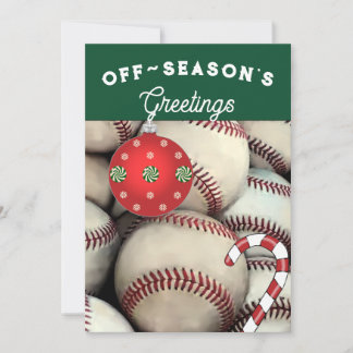 Baseball-Weihnachtsgrußkarten Feiertagskarte