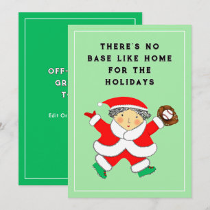 Baseball Weihnachtskarte Feiertagskarte