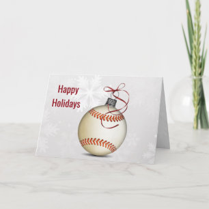 Baseball-Weihnachtskarten Feiertagskarte