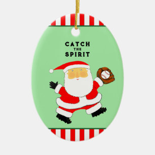 Baseball-Weihnachtskollektion Keramik Ornament