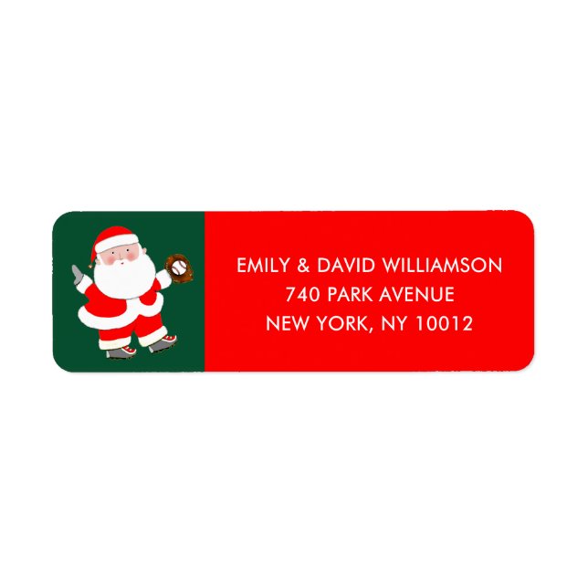 Baseball-Weihnachtslabel (Vorne)