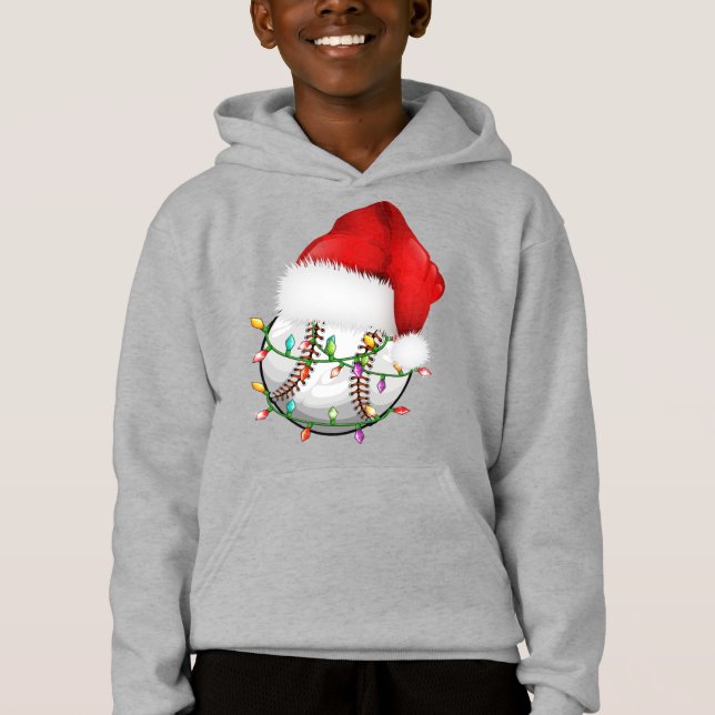 Baseball Weihnachtsmannmütze Hoodie (Vorderseite)