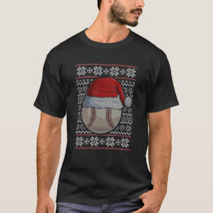 Baseball Weihnachtsmannmütze Ugly Christmas Funny  T-Shirt