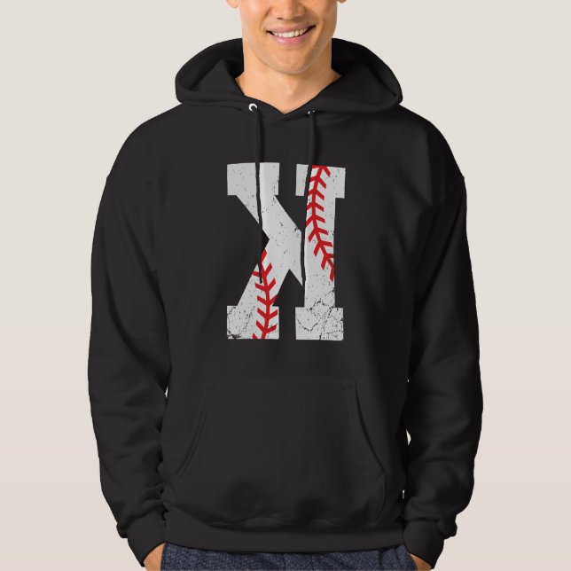 Baseball-Werfer-Ausstreichen K Hoodie (Vorderseite)