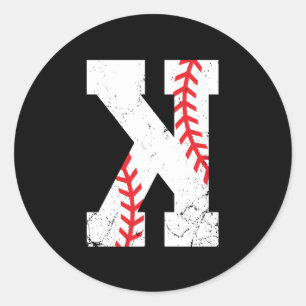 Baseball-Werfer-Ausstreichen K Runder Aufkleber