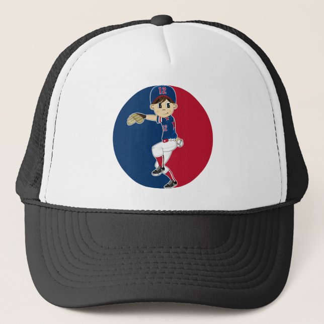 Baseball-Werfer-Baseballmütze Truckerkappe (Vorderseite)