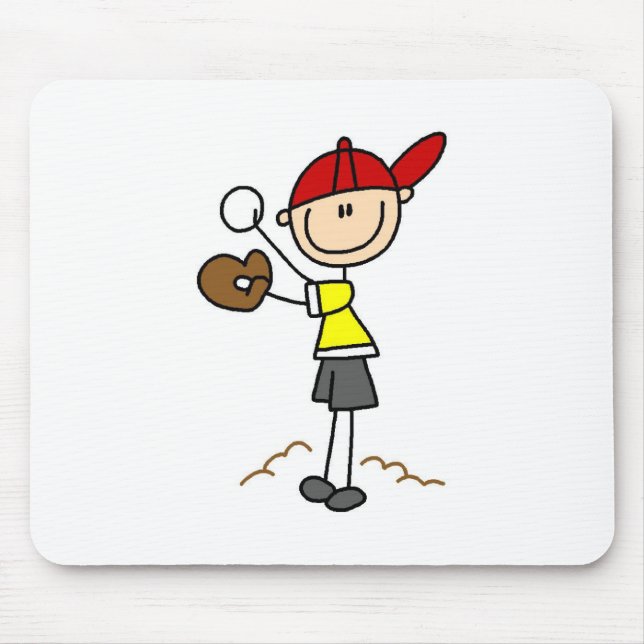 Baseball-Werfer Mousepad (Vorne)