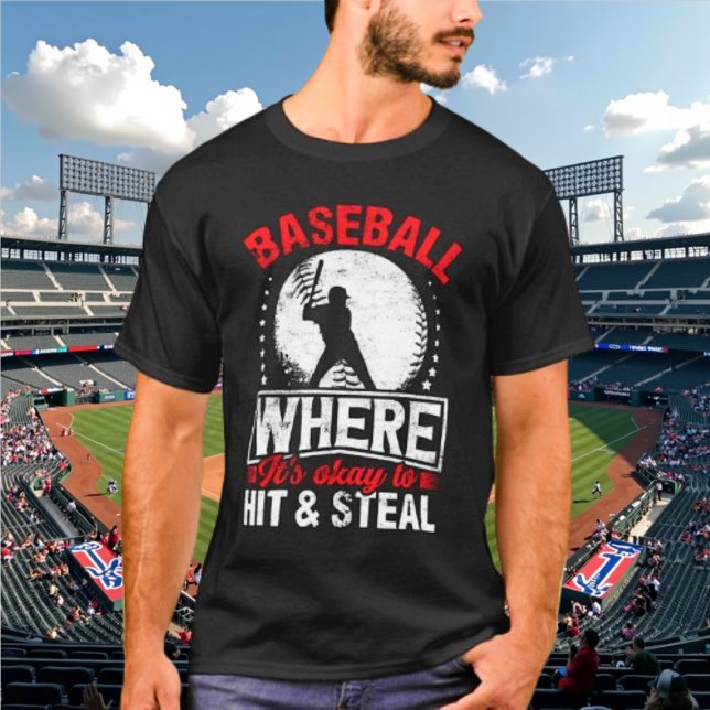 Baseball, wo es gut ist, T - Shirt zu schlagen und (Von Creator hochgeladen)