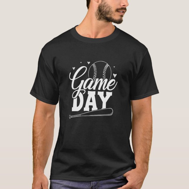 Baseball Womens Game Day Softball Player Baseball  T-Shirt (Vorderseite)