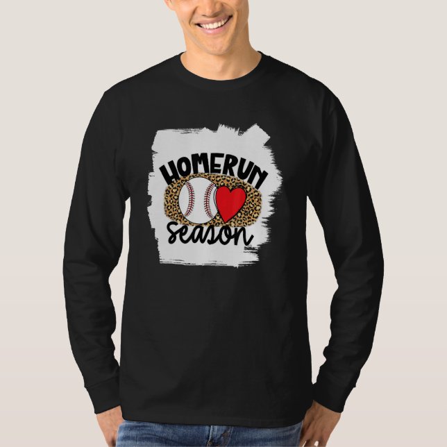 Baseball Womens Leopard Pattern Baseball Girl 1 T-Shirt (Vorderseite)