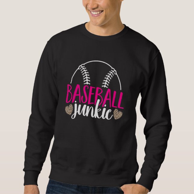 Baseball Womens Leopard Pattern Baseball Girl Sweatshirt (Vorderseite)