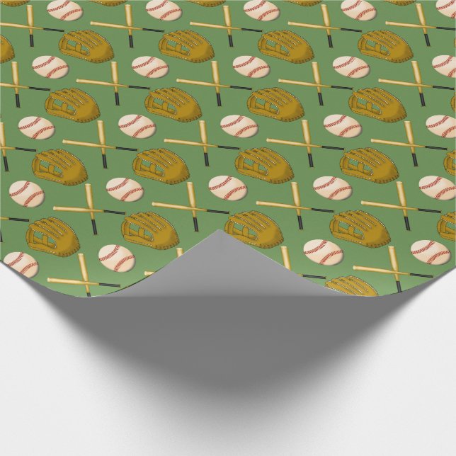 Baseball-Wrapping-Papier Geschenkpapier (Ecke)