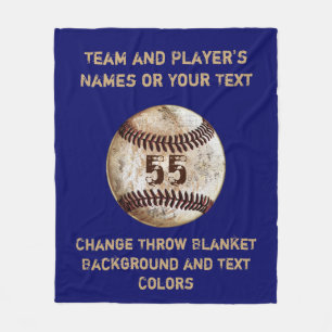 Baseball-Wurfdecke mit Ihrem TEXT und Farben Fleecedecke