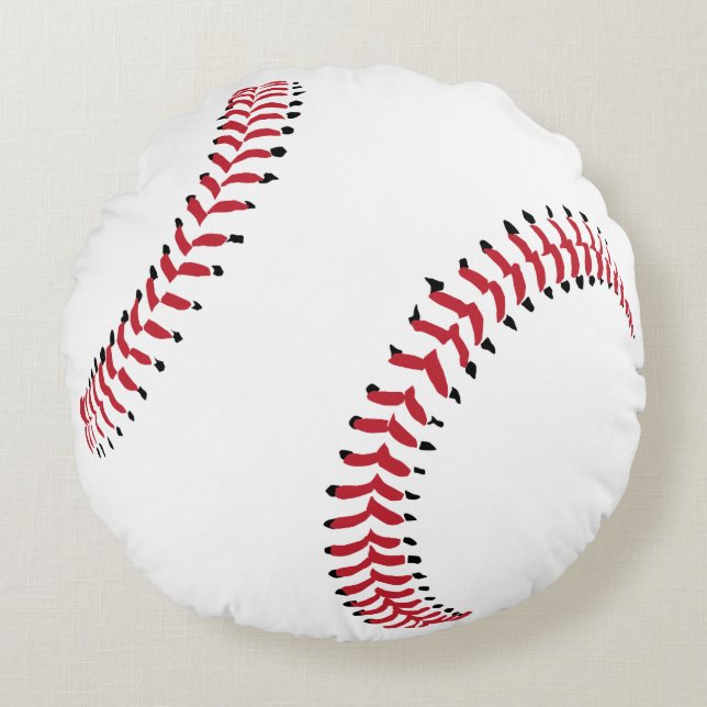 Baseball-Wurfs-Kissen Rundes Kissen (Vorderseite)