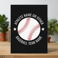 Baseball Zeichnete mit Team und Athletin Name mode
