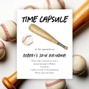 Baseball-Zeitkapsel 1. Geburtstag Poster