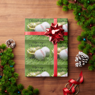 Baseball zu Weihnachten Geschenkpapier