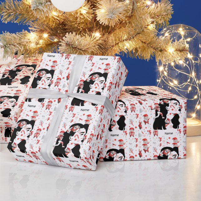 Baseball zu Weihnachten mit dem Weihnachtsmann Geschenkpapier (Feiertage)