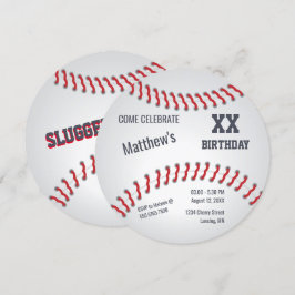 Baseball Zuhause-geführte Sluggers Birthday Party Einladung