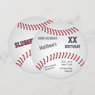 Baseball Zuhause-geführte Sluggers Birthday Party Einladung