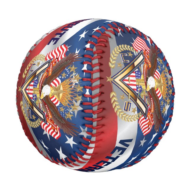 BaseballAmerican Veteran Tribute Pitch Baseball (Schrägansicht)