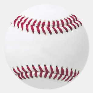 Baseballaufkleber - addieren Sie Ihre Mitteilung Runder Aufkleber