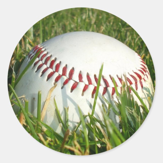 Baseballaufkleber Runder Aufkleber (Vorderseite)