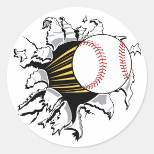 Baseballaufkleber Runder Aufkleber