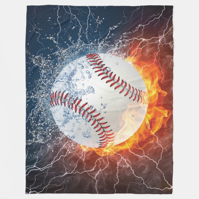 Baseballball Fleecedecke (Vorderseite)