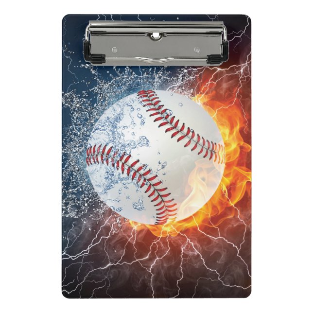Baseballball Mini Klemmbrett (Vorderseite)