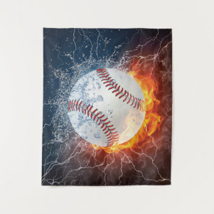 Baseballball Wandteppich