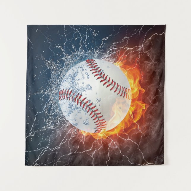 Baseballball Wandteppich (Vorderseite)