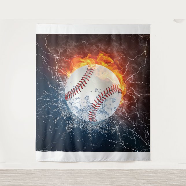 Baseballball Wandteppich (Vorderseite)