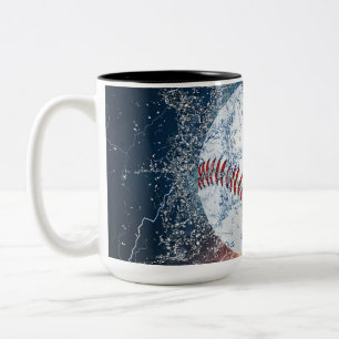 Baseballball Zweifarbige Tasse