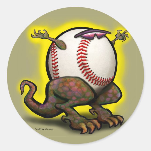 Baseballbestie Runder Aufkleber (Vorderseite)