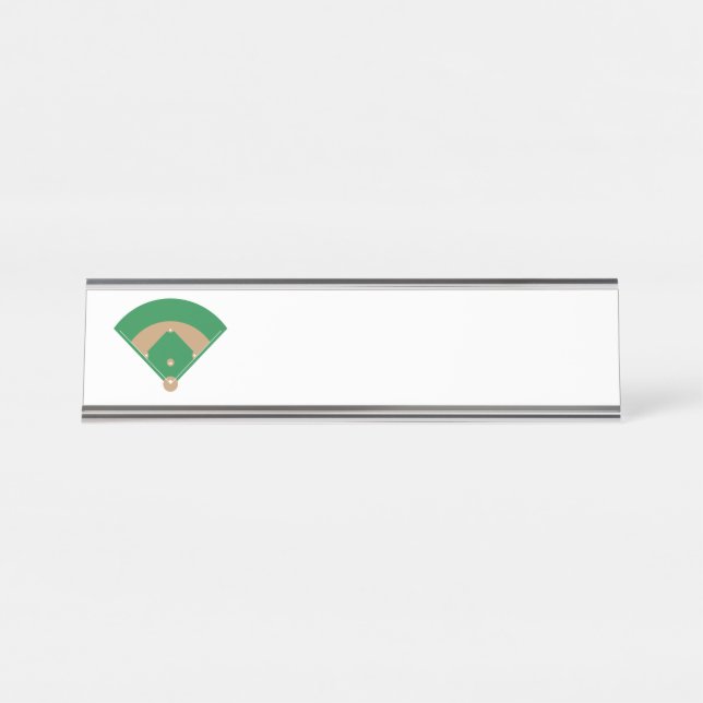 Baseballfeld Schreibtischnamensplakette (Vorderseite )