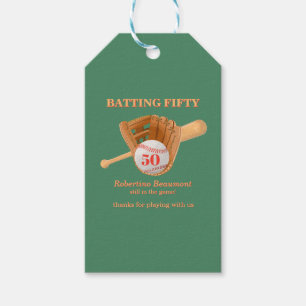 Baseballhandschuh Batting Fifty Männer 50. Geburts Geschenkanhänger