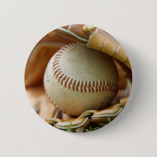 Baseballhandschuh und Ball Button