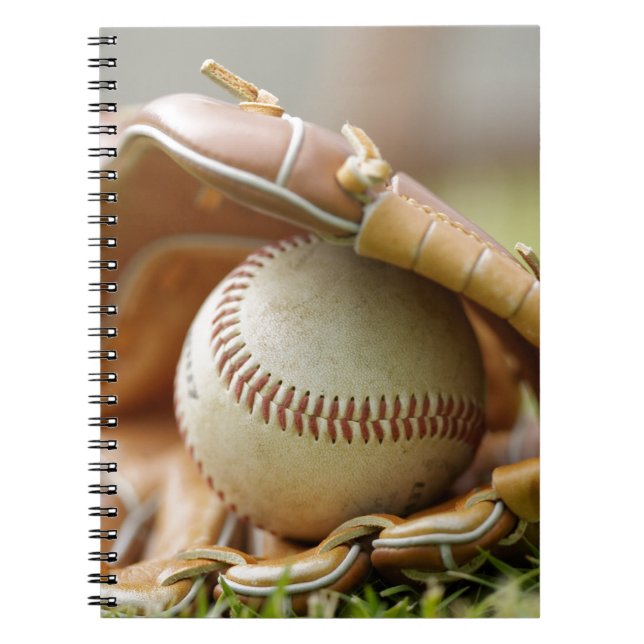 Baseballhandschuh und Ball Notizblock (Vorderseite)