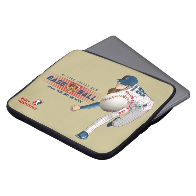 Baseballhelden mit Millionen Dollar-Arm | 15" Laptopschutzhülle (Vorne Oben)