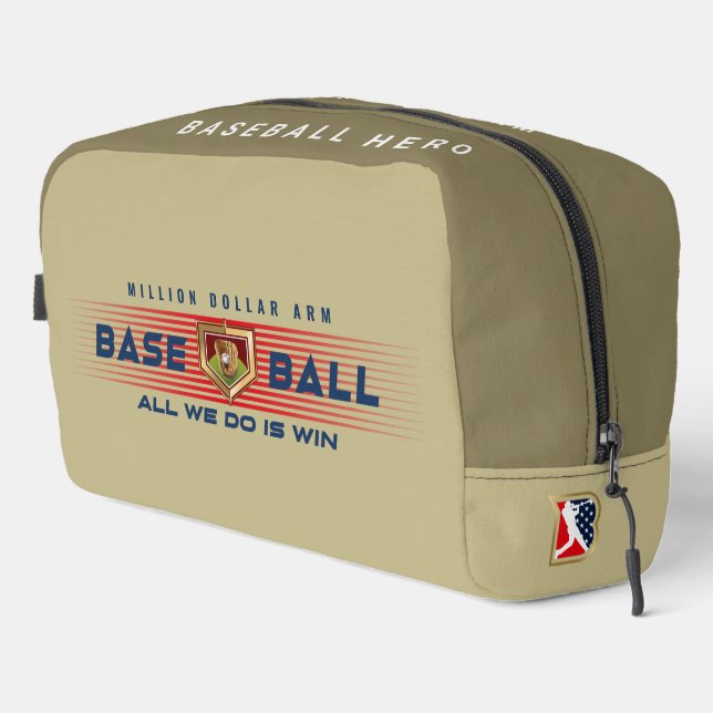 Baseballhelden mit Millionen Dollar-Arm | Waschbeutel (Rechte Ecke)