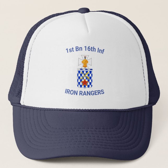 Baseballhut mit militärischem Unit-Wappen Truckerkappe (Vorderseite)