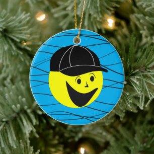 Baseballjunge Keramik Ornament